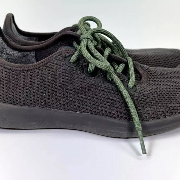 Allbirds Womens Tr Wool Running Shoes Black Green 0119 RM1 Low Top Lace Up 9 M - Picture 2 of 9